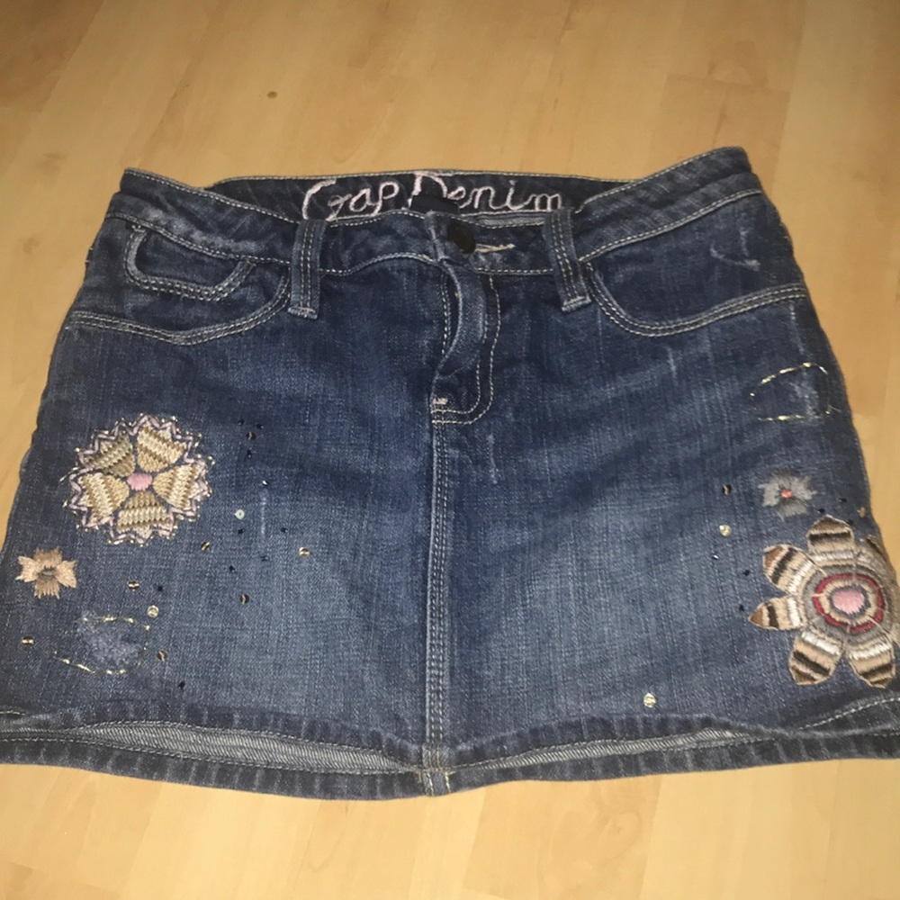 kids jean skirt.
